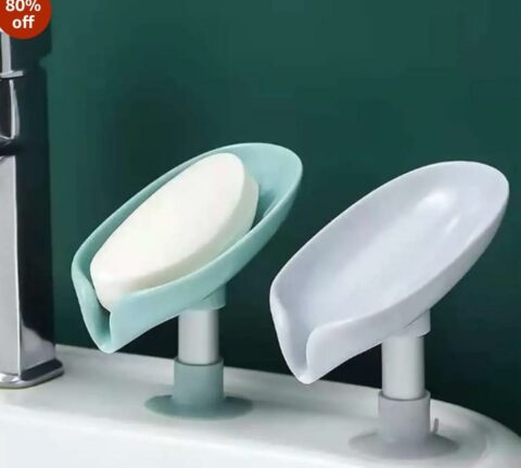Leaf-Shape Self Draining Soap Dish Holder